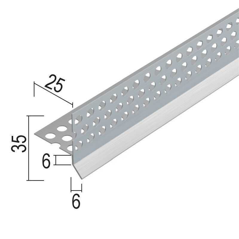 02154 250,0 Tropfkantenprofil für Wärmedämmung 6 mm Edelstahl