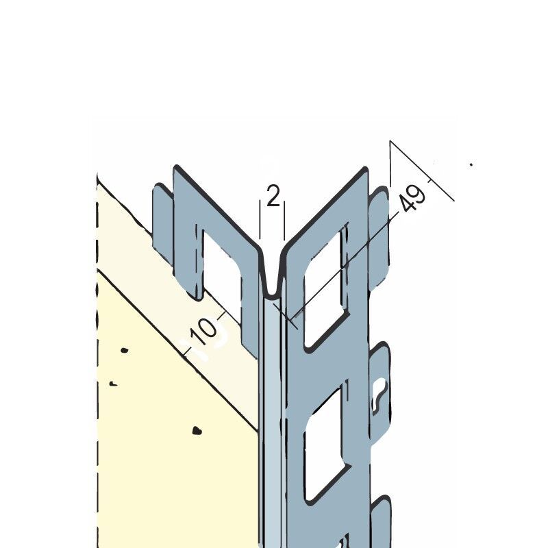 Protektorwerk Kantenprofil Innen- und Außenputz, runder Kopf