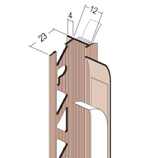 37716 260,0 10 Anputzdichtleiste mit Schutzlippe für Innen- und Außenputz 16 mm Hart-PVC mit Weich-PVC