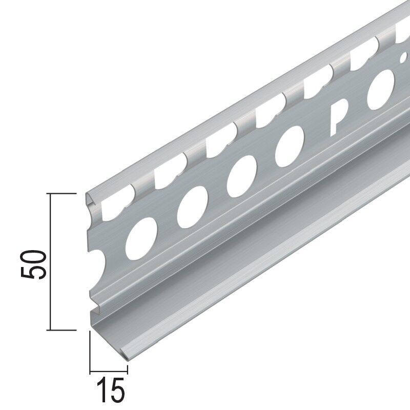 02229 300,0 Sockelprofil für den Innen- und Außenputz 15 mm Edelstahl