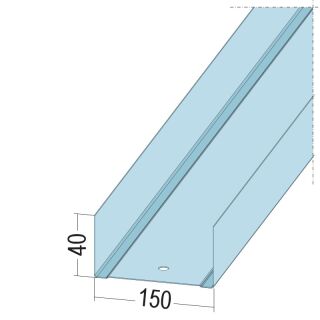 05247 400,0 U-Wandprofil UW 150-40-06 Stahlblech, verzinkt