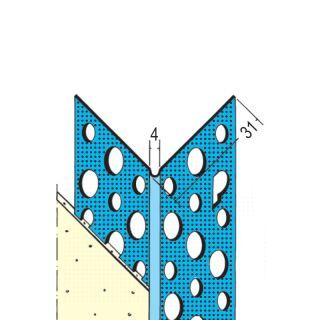 01078 250,0 Kantenprofil für den Trockenbau 1 mm, runder Kopf Stahl, verzinkt