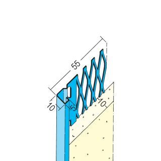 01231 250,0 Abschlussprofil für den Innenputz 10 mm Stahl, verzinkt