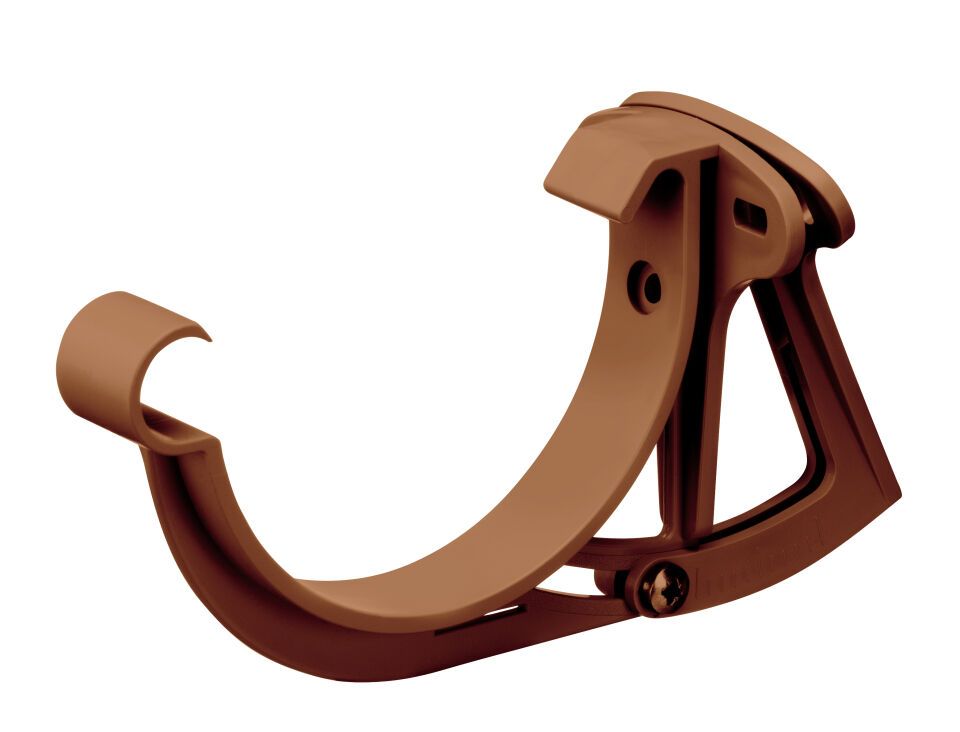 83639 BD NW 100 Stirnbrett-Rinnenhalter justierbar 9 - 30° NW 100 BD braun PVC-U