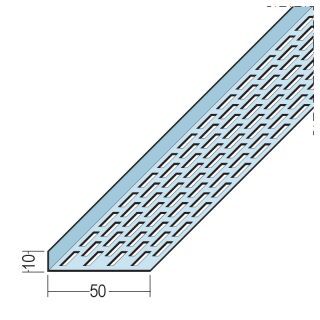 09312 250,0 Lüftungswinkel einseitige Rechtecklochung Alu 10 x 50 mm Aluminium