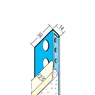 01131 250,0 Abschlussprofil für den Trockenbau 12,5 mm GK Stahl, verzinkt