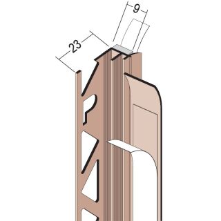 37719 260,0 10 Anputzdichtleiste mit Schutzlippe für Innen- und Außenputz 9 mm Hart-PVC mit Weich-PVC