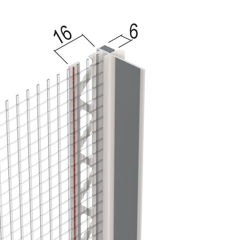 Protektorwerk Anputzdichtleiste mit Schutzlippe, Gewebe für WDV-Systeme