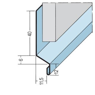 09083 250,0 Sockelprofil-Z Alu 11,5 mm Aluminium
