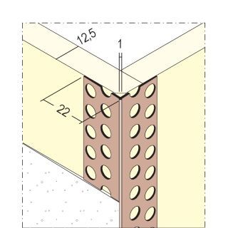 37171 260,0 10 Kantenprofil für den Trockenbau ab 1 mm, spitzer Kopf Hart-PVC