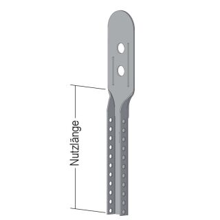58109 C3-C5 Noniusoberteil C3-C5 hoch Nutzlänge 85 mm Stahlblech, verzinkt mit Beschichtung