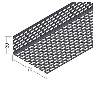 09617 250,0 90 Lüftungswinkel beidseitige Ovallochung Alu schwarz 30 x 70 mm Aluminium