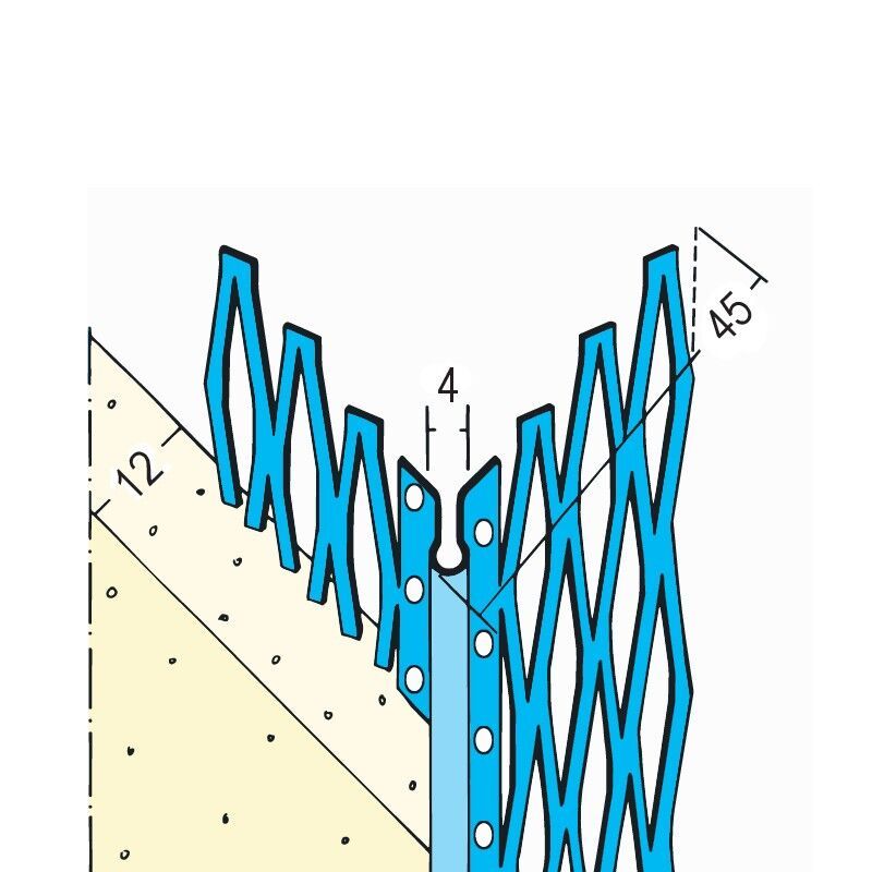 Protektorwerk Kantenprofil Innen- und Außenputz, runder Kopf