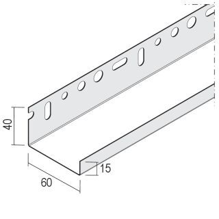 92426 250,0 weiß grund.Abschlussprofil Abschlussprofil für Dämmsysteme 60 mm, Alu weiß Aluminium, m.weißer Grundbesch.
