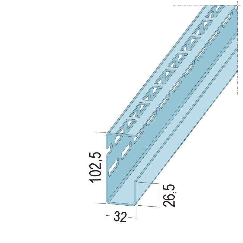 05127 400,0 C-Weitspannträger Typ C102 Stahlblech, verzinkt