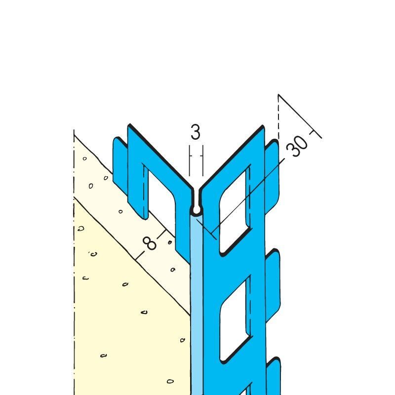 Protektorwerk Kantenprofil Innenputz, runder Kopf