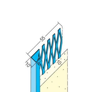01235 250,0 NG Abschlussprofil für den Innenputz 10 mm Stahl, verzinkt