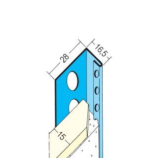 01132 250,0 Abschlussprofil für den Trockenbau 15 mm GK Stahl, verzinkt