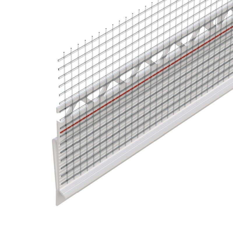 03749 250,0 10 Metallanschlussprofil für Wärmedämmung 8 mm Hart-PVC mit Glasfasergewebe