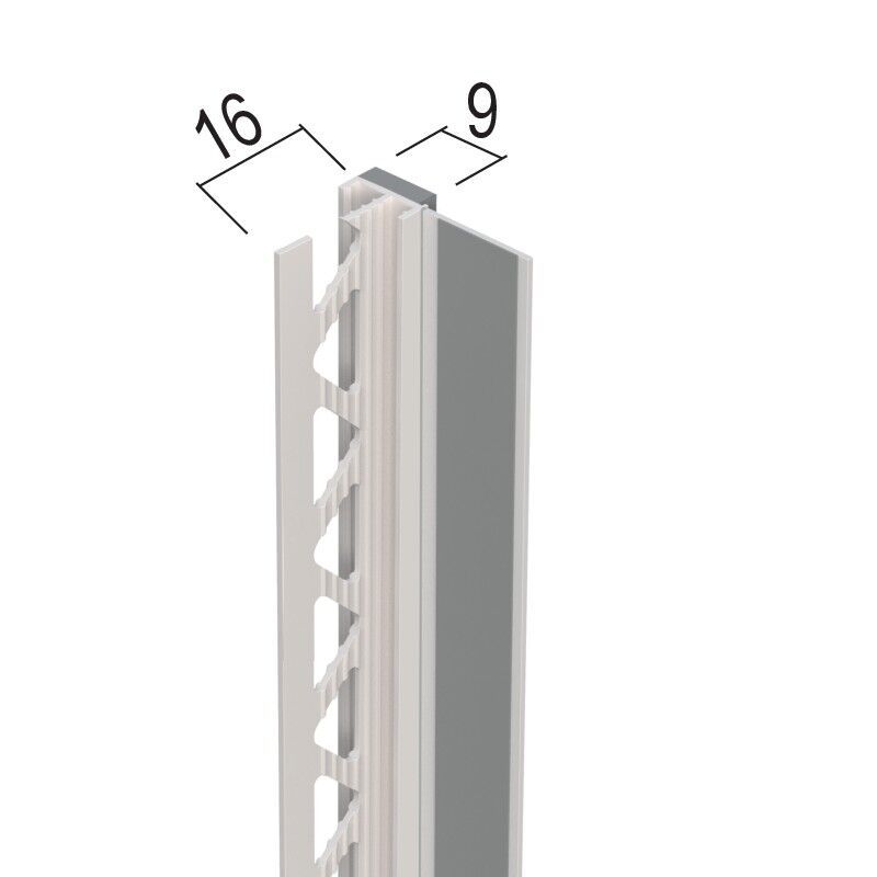 Protektorwerk Anputzdichtleistemit Schattenfuge für Innen- und Außenputz