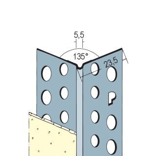 Protektorwerk Kantenprofil 135° Trockenbau, runder Kopf