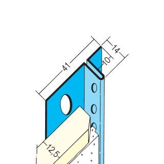 01314 250,0 Anschlussprofil mit Schattenfuge für den Trockenbau 12,5 mm GK Stahl, verzinkt