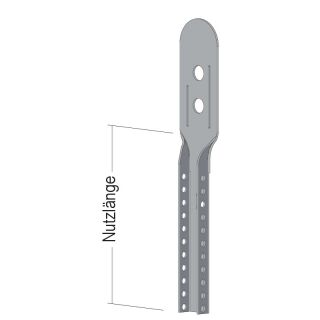 58114 C3-C5 Noniusoberteil C3-C5 hoch Nutzlänge 540 mm Stahlblech, verzinkt mit Beschichtung