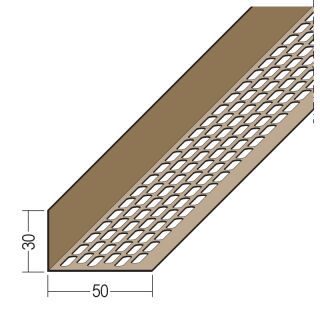 Protektorwerk Lüftungswinkel einseitige Ovallochung PVC