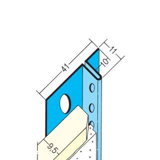 01316 250,0 Anschlussprofil mit Schattenfuge für den Trockenbau 9,5 mm GK Stahl, verzinkt