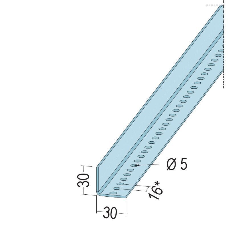 05198 400,0 Kippsicherungswinkel 30 x 30 mm Stahlblech, verzinkt