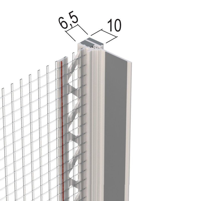 Protektorwerk Anputzdichtleiste mit Schattenfuge, Membran, Gewebe