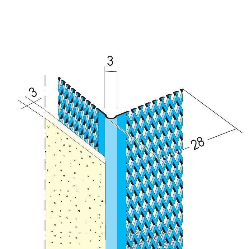 Protektorwerk Kantenprofil Innenputz, runder Kopf