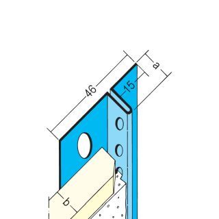 01319 250,0 Anschlussprofil mit Schattenfuge für den Trockenbau 12,5 mm GK Stahl, verzinkt