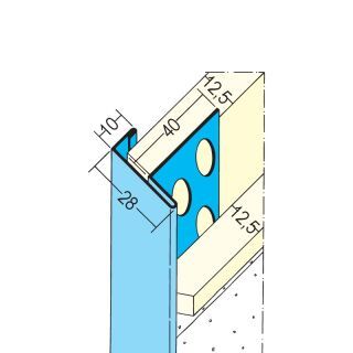 01138 250,0 Abschlussprofil für den Trockenbau 2 x 12,5 mm GK Stahl, verzinkt