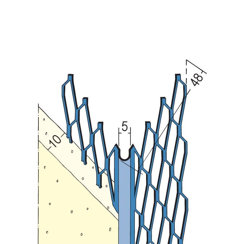 Protektorwerk Kantenprofil Innen- und Außenputz, runder Kopf