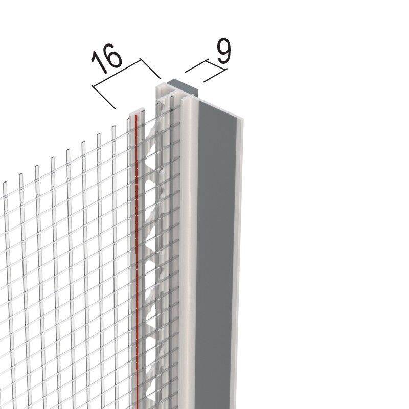 Protektorwerk Anputzdichtleiste mit Schattenfuge, Gewebe für WDV-Systeme