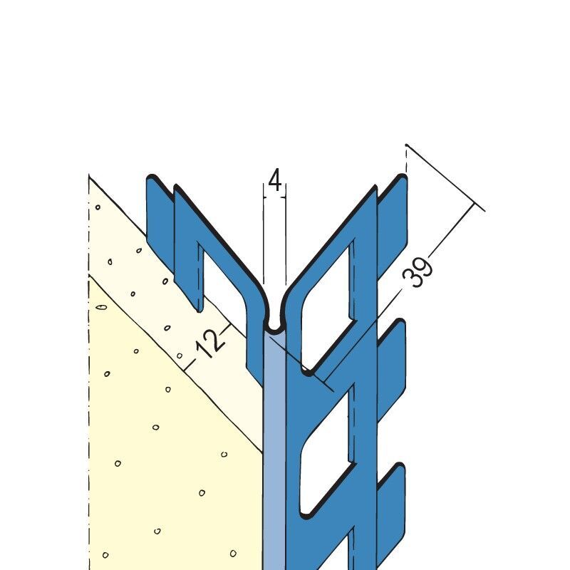 Protektorwerk Kantenprofil Innen- und Außenputz, runder Kopf