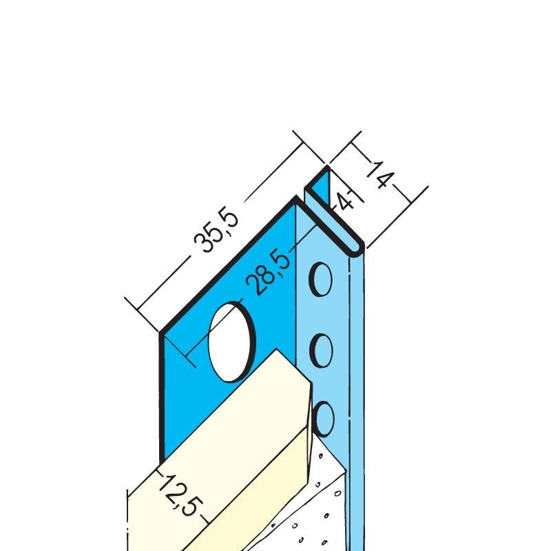 Protektorwerk Anschlussprofil mit Schattenfuge Trockenbau