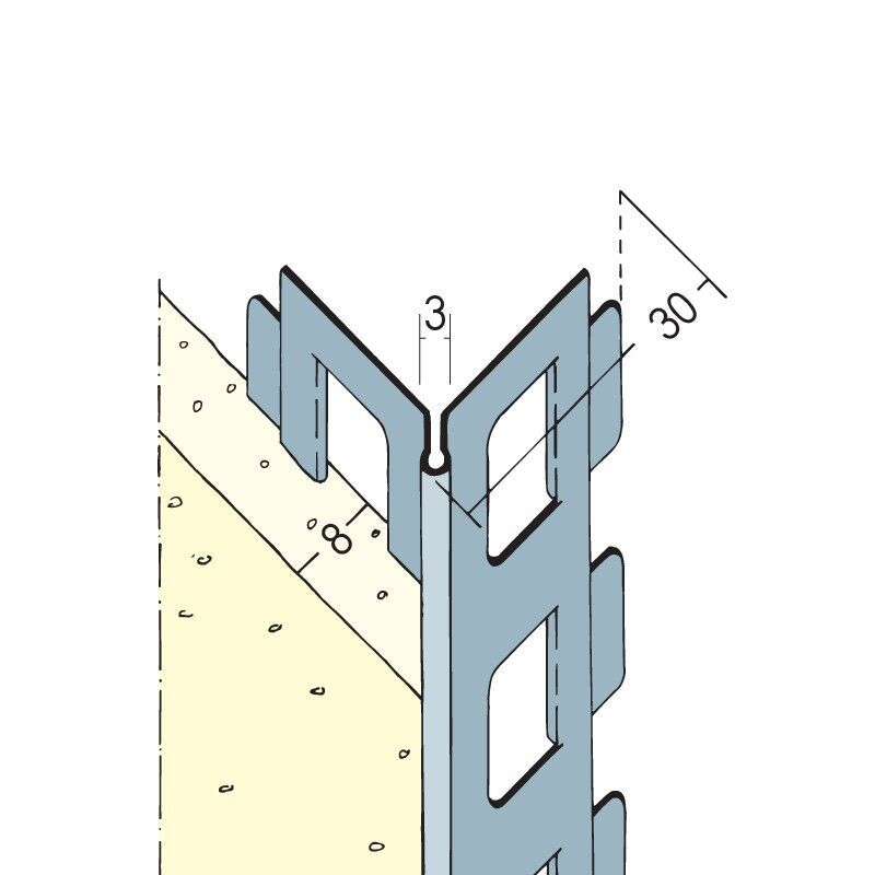 Protektorwerk Kantenprofil Innen- und Außenputz, runder Kopf
