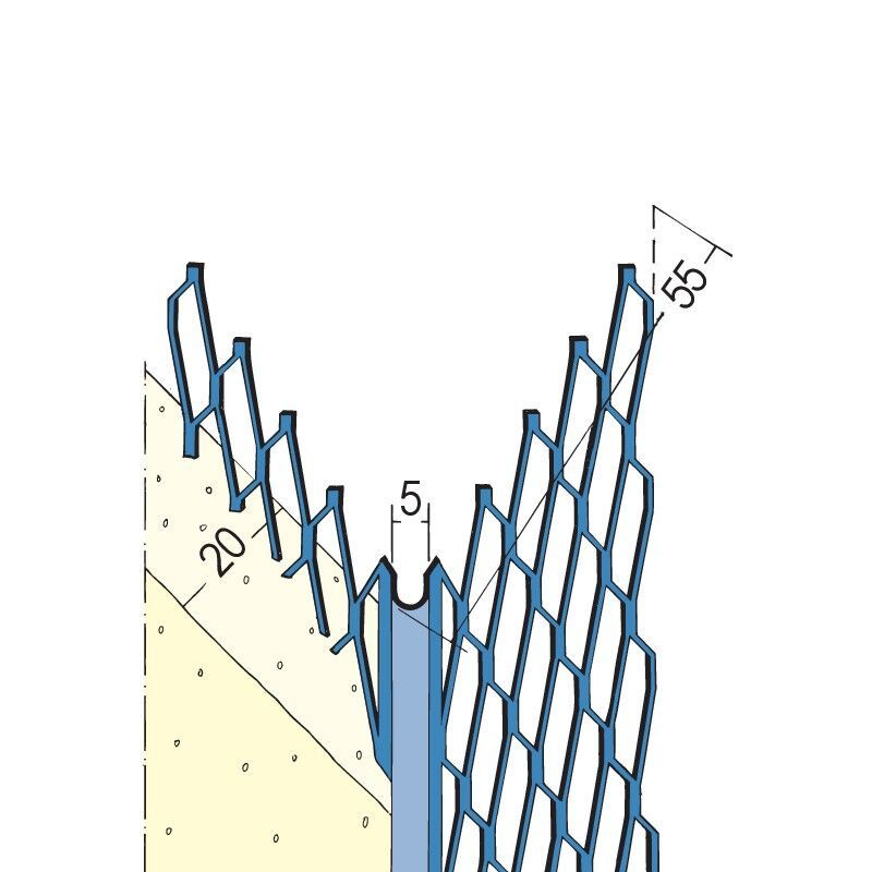 Protektorwerk Kantenprofil Innen- und Außenputz, runder Kopf