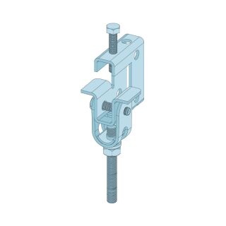 06586 Abhängeklammer mit Gelenk Flanschdicke 2-24 mm Stahl, verzinkt