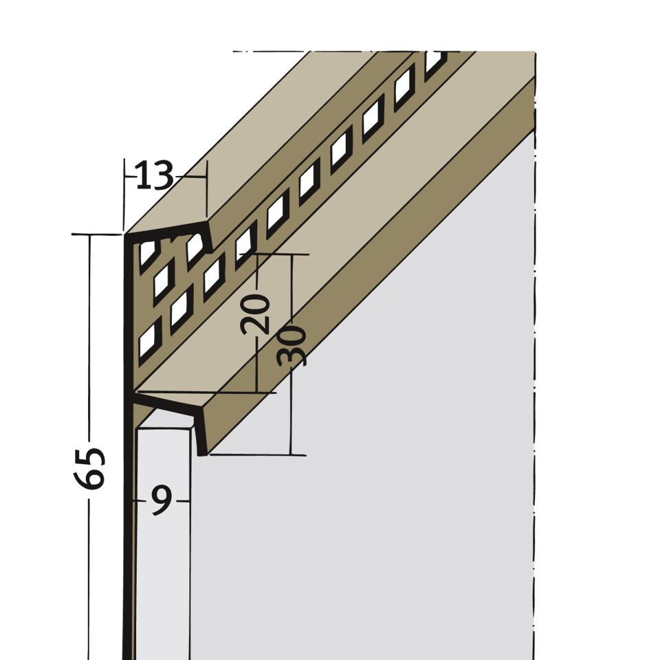 Protektorwerk Traufenbelüftungsprofil PVC
