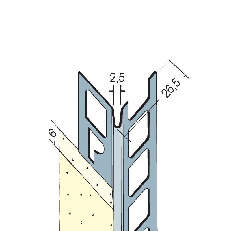 Protektorwerk Kantenprofil Innen- und Außenputz, runder Kopf