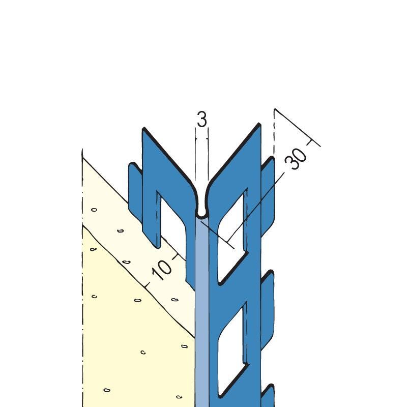 Protektorwerk Kantenprofil Innen- und Außenputz, runder Kopf