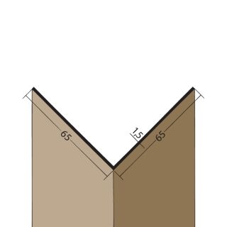 03540 250,0 10 Winkelprofil PVC 65x65x1,5 mm Hart-PVC
