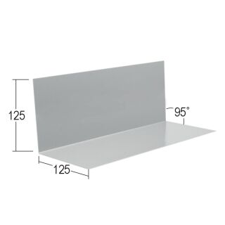 86420 200,0 Winkelblech 95° ohne Wasserfalz 125 x 125 mm Aluminium