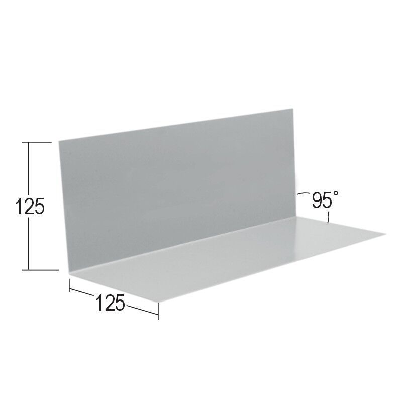 86420 200,0 Winkelblech 95° ohne Wasserfalz 125 x 125 mm Aluminium