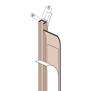 37103 260,0 10 Anputzleiste mit Schattenfuge für den Innenputz 6 mm Hart-PVC