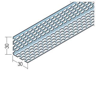 09603 250,0 Lüftungswinkel beidseitige Ovallochung Alu 30 x 30 mm Aluminium