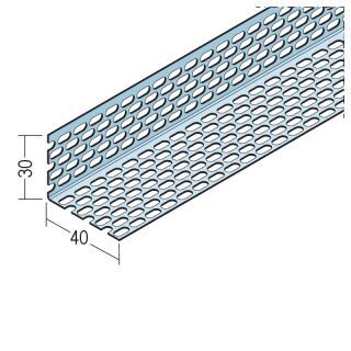 09604 250,0 Lüftungswinkel beidseitige Ovallochung Alu 30 x 40 mm Aluminium